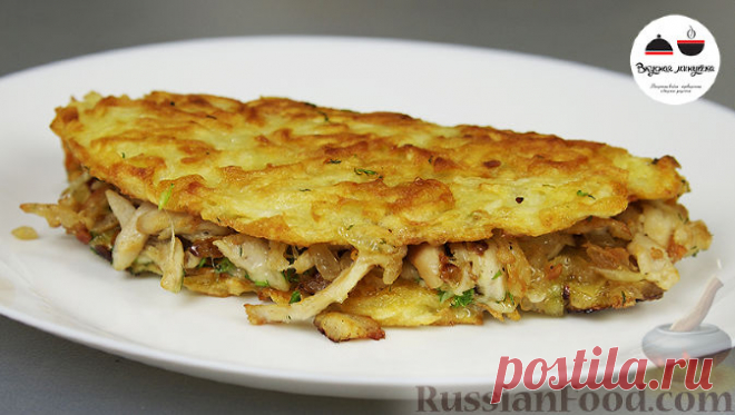 Рецепт: Картофельные драники с курицей 