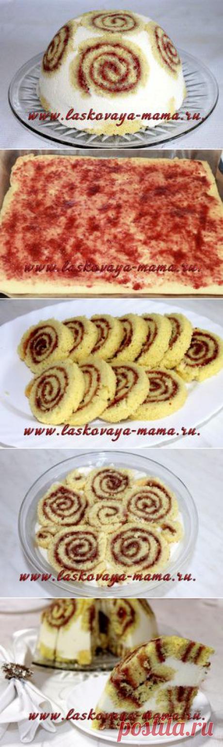 Нежнейший сметанный торт из бисквитного рулета