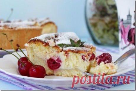 Пирог с творого и вишней | Вкусный каприз.
