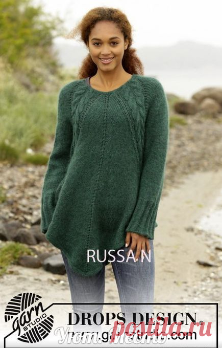Тёплая туника спицами от DROPS DESIGN