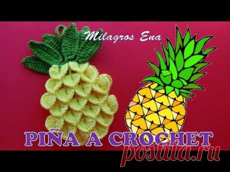 Agarraderas o Adornos a crochet para el Hogar: Piña tejida a crochet paso a paso