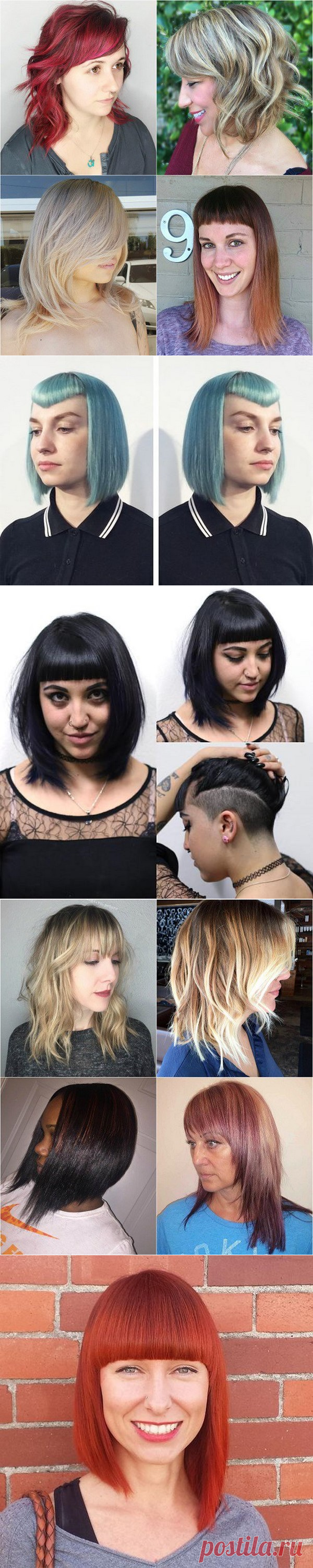 Модные женские стрижки с челкой для средних волос 2017-2018 – фото и виды стрижек с челкой на средние волосы