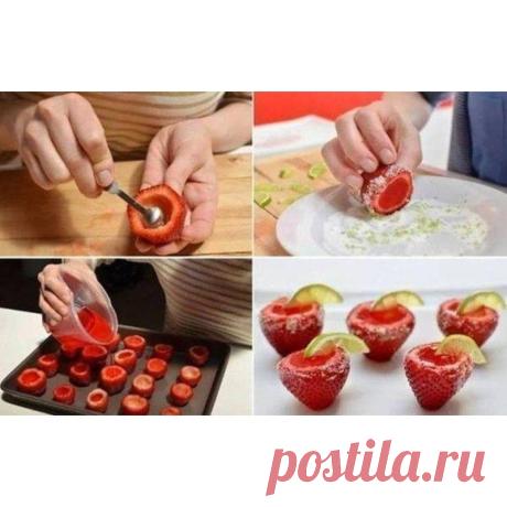 Желе в клубнике