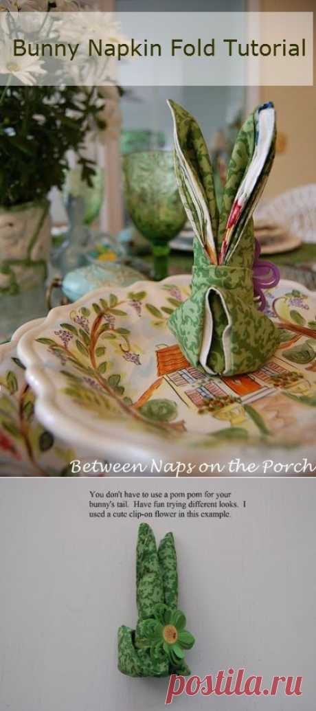 Bunny Rabbit Napkin Fold Tutorial for Easter Table Settings Tablescapes