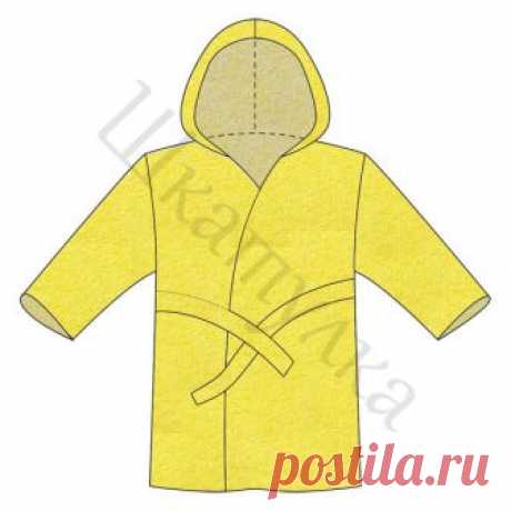 Выкройка детского махрового халата с капюшоном | Шкатулка