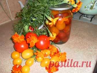 ПОМИДОРЫ С БАРХАТЦАМИ