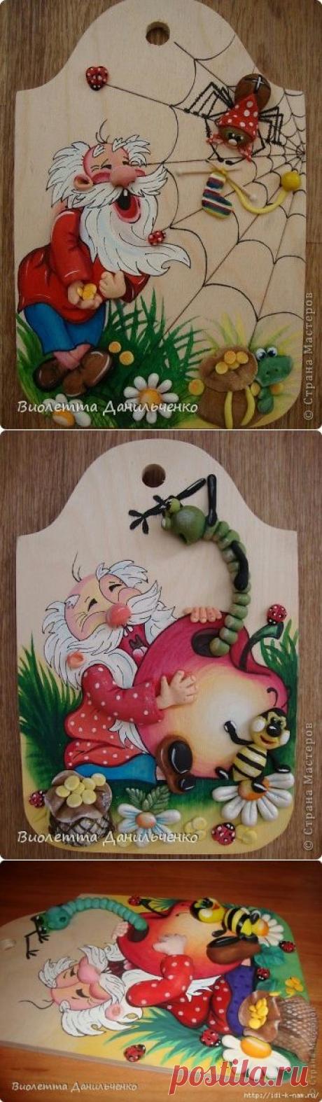 Кухонные дощечки - поделки из соленого теста