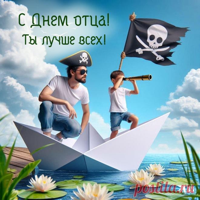 Лучший папочка на свете,
За семью всегда в ответе,
С Днем отца, наш дорогой,
Самый классный и родной!