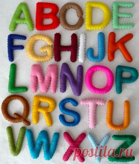 Reserved for Josephine - Stuffed Felt Alphabet Letter Set in a Plain Muslin Drawstring Bag - Upper Case Set - 2 inch