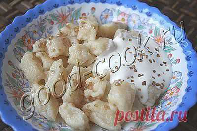 Хорошая кухня - галушки из творога (ленивые вареники). Кулинарная книга рецептов. Салаты, выпечка.