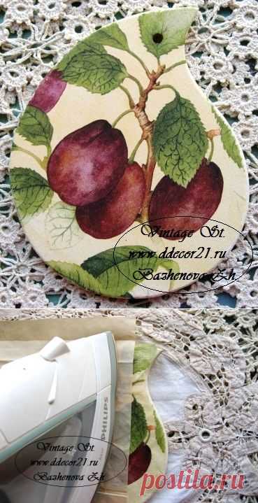 Декупаж: наклеивание салфетки без складок ("горячий способ")