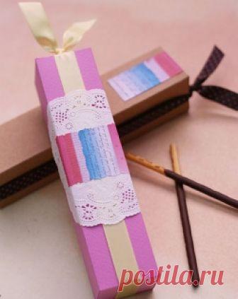 Шоколадная соломка в подарочной упаковке