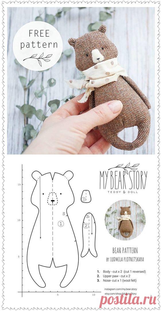 Выкройка милого мишки / Детская комната / ВТОРАЯ УЛИЦА - Мода, Выкройки, Рукоделие, DIY