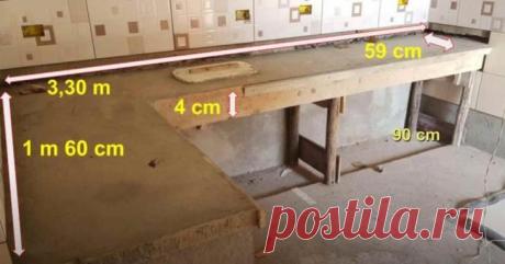 Бетонная столешница для кухни своими руками Возможно, бетонная столешница для кухни и уступает столешницам, изготовленным из искусственного камня или ламинированных плит, в плане эстетичности. Однако в плане прочности и долговечности она всегд...
