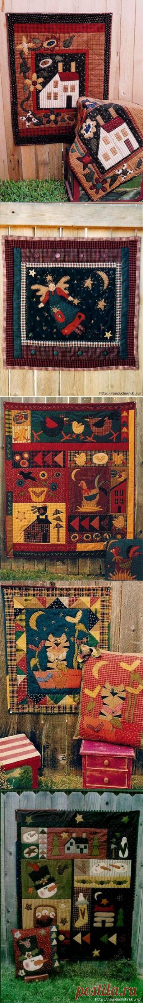 Небольшие лоскутные панно. Идеи