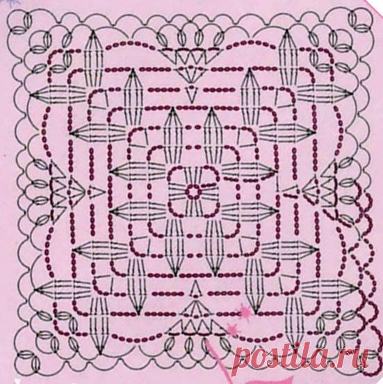 Много красивых мотивов крючком. Схемы