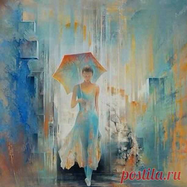 Осенним утром...Французский художник Jean Pierre Monange