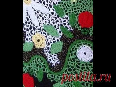 Ирландское кружево мастер класс  Нерегулярная сетка с витыми узелками2,3 вариант