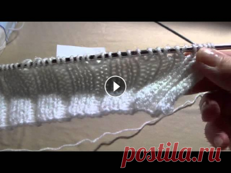 Белая кофта с ромбами (продолжение) В этом видео вяжем сам рисунок (ромбы)....