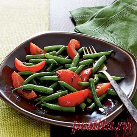 Как приготовить салат с зеленой фасоли и помидоров