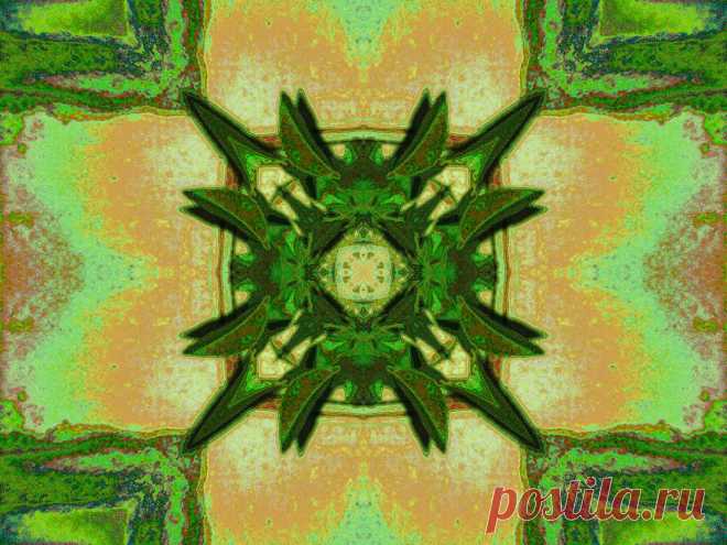 Floral Green Kaleidoscope  Free Stock Photo HD - Public Domain Pictures