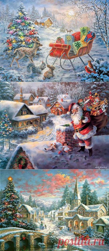 Картинки для декупажа. Зимнии домики / Декупаж. Работы пользователей / PassionForum - мастер-классы по рукоделию