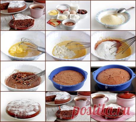 МАННИК ШОКОЛАДНЫЙ С ФИНИКАМИ И МИНДАЛЕМ

Шоколадный манник на простокваше получается вдвойне вкусней, если добавить в него финики и миндаль. Рекомендую!