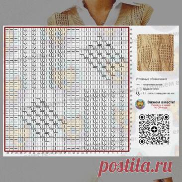 Безрукавка со жгутами и фактурной полупатентной резинкой — вяжем спицами шаг за шагом