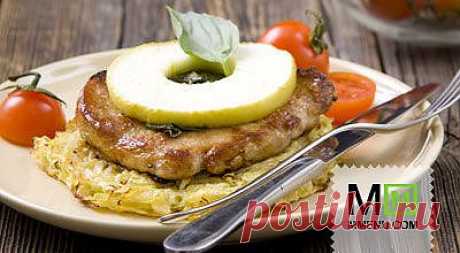 Свиной эскалоп с картофельными оладьями и яблоками - кулинарный рецепт. Миллион Меню