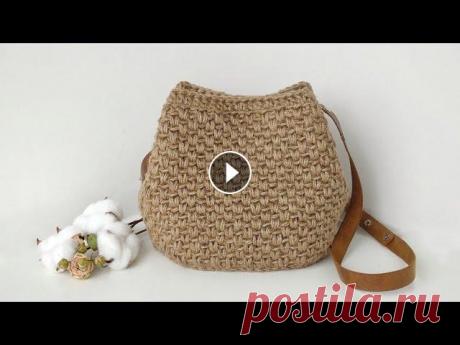 Этот УЗОР ищут многие - он просто создан для ДЖУТА!!! Сумка весна-лето 2022. Торба из джута крючком. Сумка-торба эффектным узором, напоминающим плетение, станет незаменимым аксессуаром для весны-лета. Это &quot;золотая середина&quot; между миниатюрной...