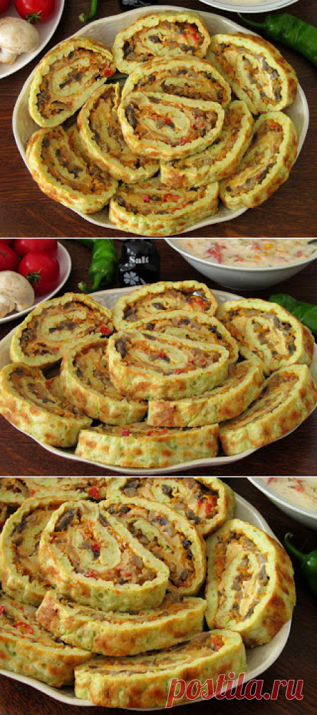 Самые вкусные рецепты: Кабачковый рулет