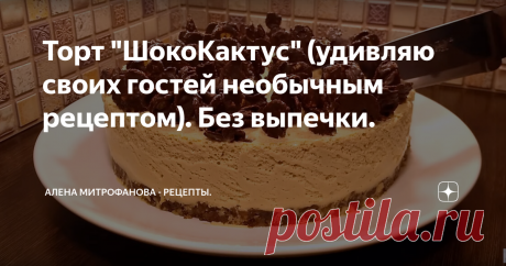 Торт "ШокоКактус" (удивляю своих гостей необычным рецептом). Без выпечки. Готовлю очень вкусный, легкий и интересный торт, готовится без выпечки быстро и просто!