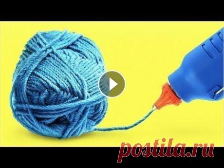 20 ПО-НАСТОЯЩЕМУ КРУТЫХ ИДЕЙ С ПРЯЖЕЙ Мне не терпится поделиться с вами этими крафтами с пряжей! Здесь столько всего интересного! Вы научитесь делать украшения для бутылок и цветочных горш...