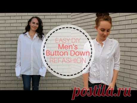 Episode 2: Men's White Button Down Refashion - YouTube