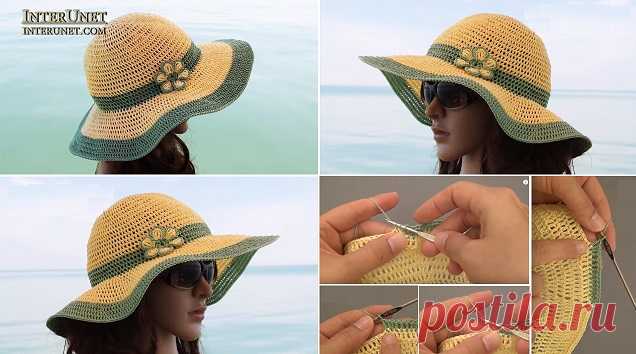Crochet Summer Hat all in one – Pattern, Video, Chart | Design Peak
