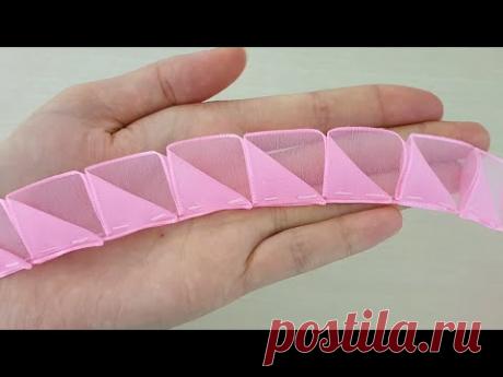 Amazing Ribbon Flower Work - Hand Embroidery Flowers Design - Sewing Hacks - Easy Flower Making