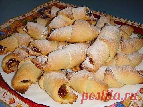 Сметанные рогалики с начинкой