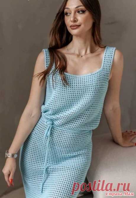 Пляжное платье простым узором. ELIZAVETA №2 2022г