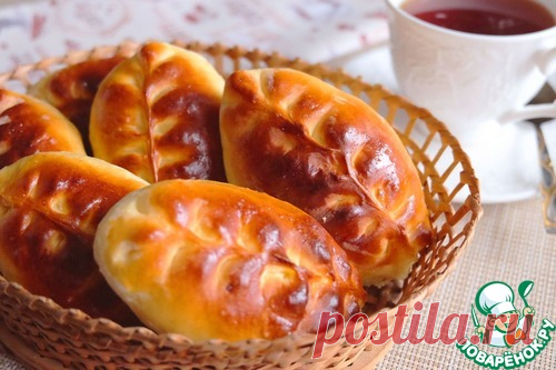 Пирожки печеные с рисом и грибами - кулинарный рецепт