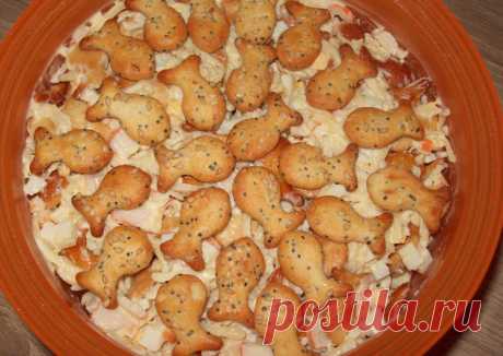 Салат с крекерами и крабовыми палочками Автор рецепта Oльга Шотт - Cookpad
