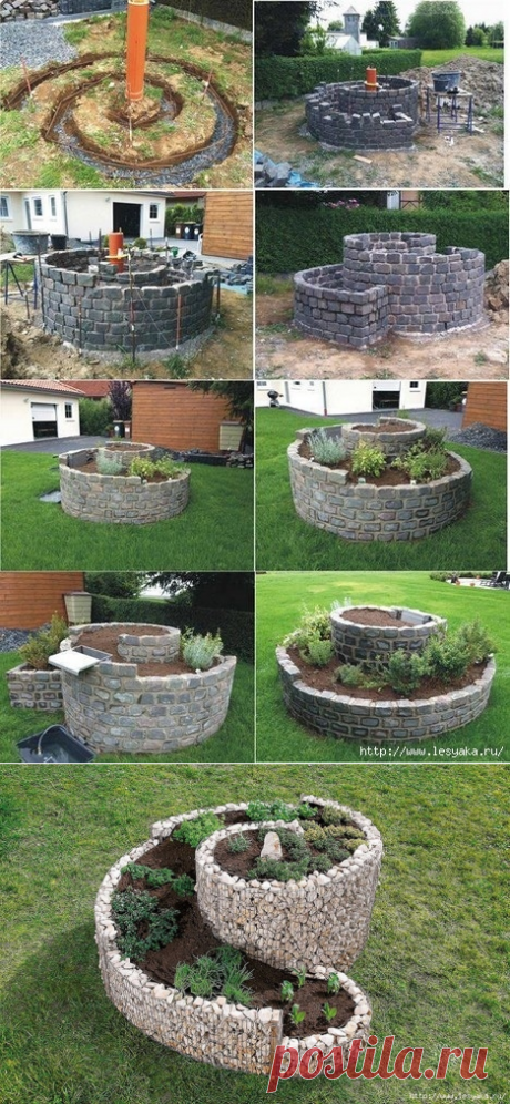 Спиральная клумба своими руками — Сделай сам, идеи для творчества - DIY Ideas