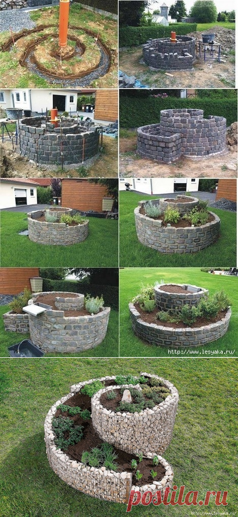 Спиральная клумба своими руками — Сделай сам, идеи для творчества - DIY Ideas