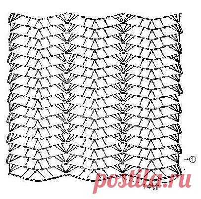 Зигзаги ажурные - узор крючком - Ажурные узоры крючком