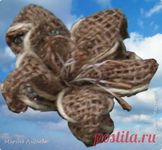 Цветы из мешковины | Страна Мастеров