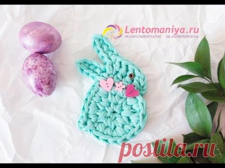 Пасхальный кролик (зайчик) из трикотажной пряжи