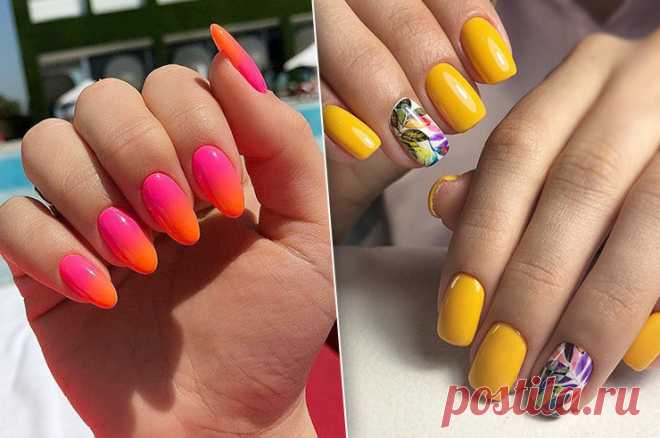 Неоновые ногти: 30 идей модного летнего маникюра | Журнал Cosmopolitan