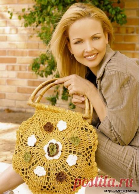 ЛЕТНЯЯ СУМОЧКА КРЮЧКОМ. СХЕМА | Своими руками