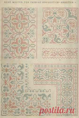 Схемы для вышивки жаккарда или филе