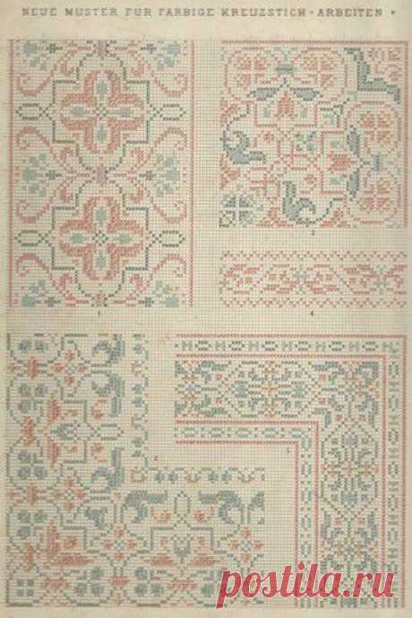 Схемы для вышивки жаккарда или филе