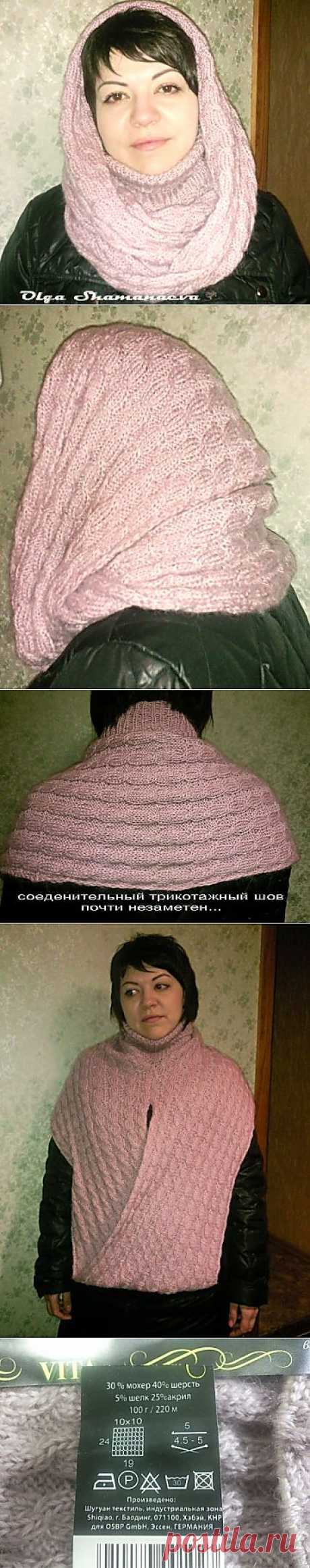 Удачная модель!!! Шарф-снуд-капюшон!!!Мой &quot;перевяз&quot; на заказ.....